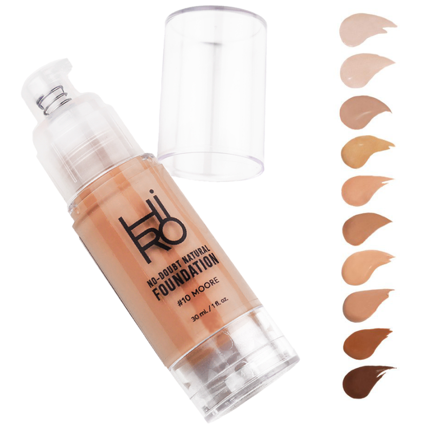 HIRO COSMETICS - Tekutý make-up NO DOUBT - ODSTÍN BOW #4 | Gratia Natura