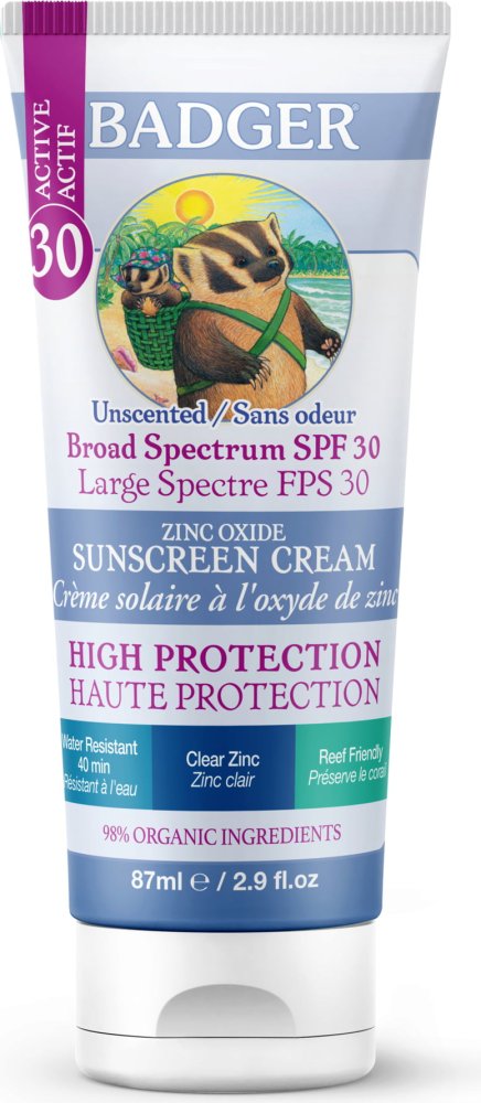 Sunscreen Balm Clear Zinc Badger SPF 30 Gratia Natura