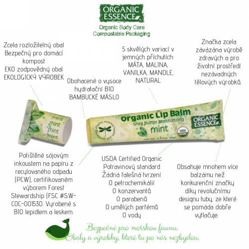 Extra Moisturising Organic Almond Lip Balm | Organic Essence