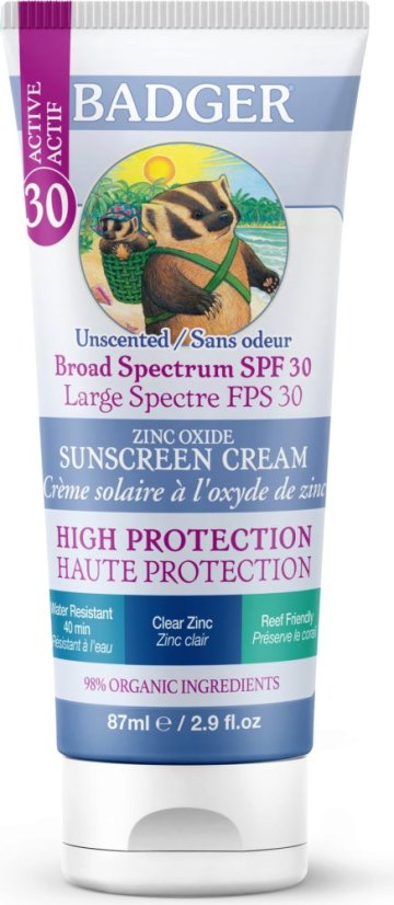 Opalovací balzám Clear Zinc Badger - SPF 30